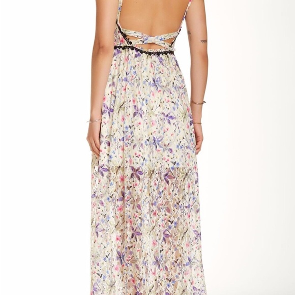 Free People | Limited Edition Cherry Blossom Maxi Dress Size: 12 - Picture 2 of 6